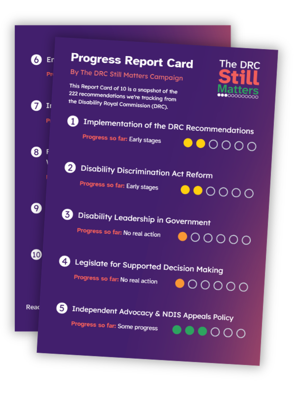Image of 2 page Report card